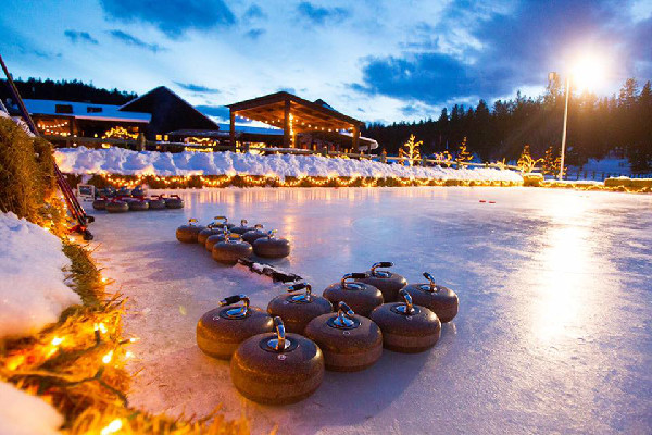 Curling at Paws Up Ranch Montana